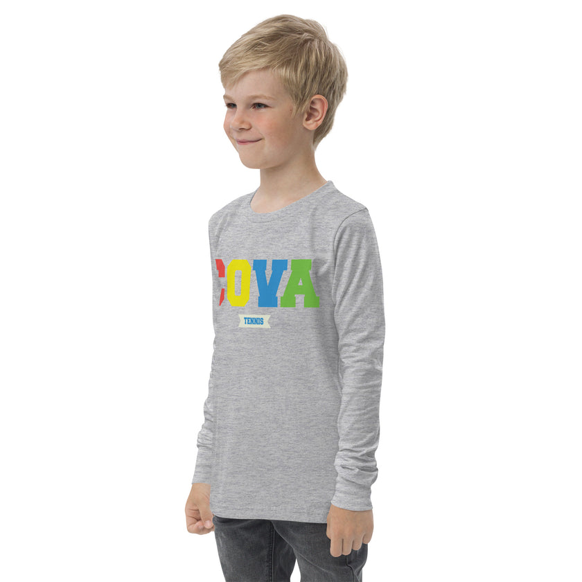 COVA Tennis Rainbow Youth long sleeve tee shirt