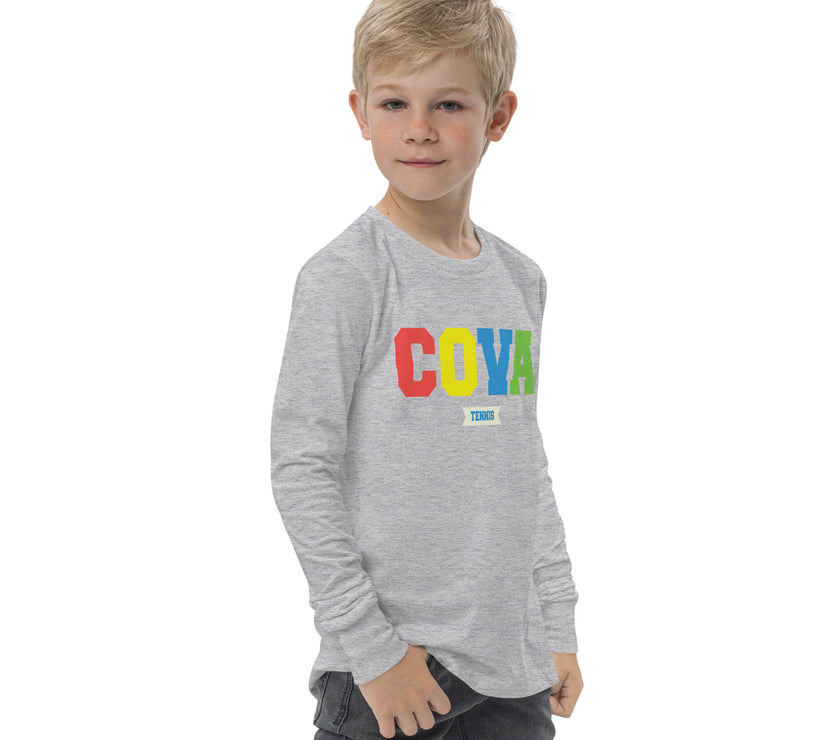 COVA Tennis Rainbow Youth long sleeve tee shirt