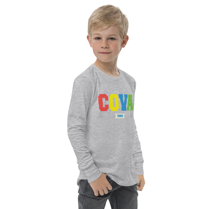 COVA Tennis Rainbow Youth long sleeve tee shirt