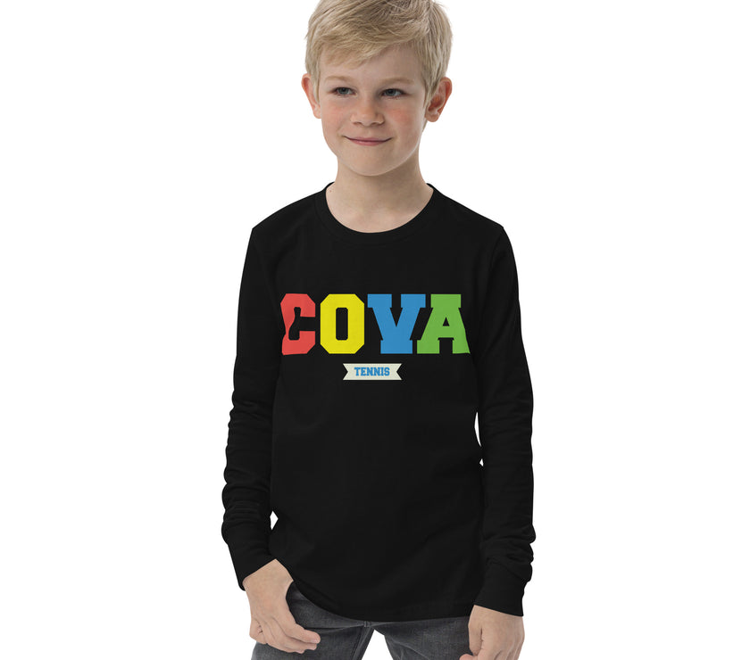 COVA Tennis Rainbow Youth long sleeve tee shirt