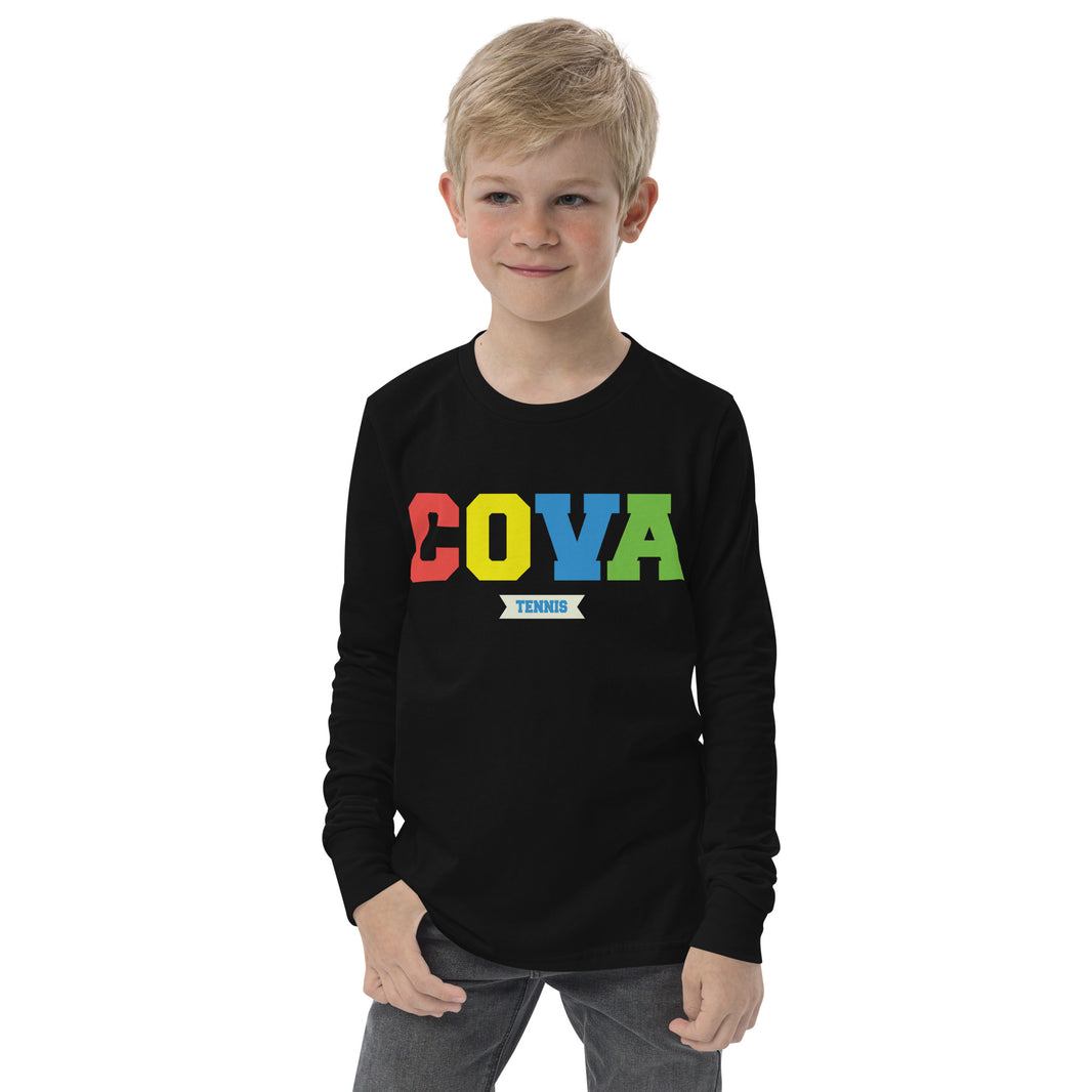 COVA Tennis Rainbow Youth long sleeve tee shirt