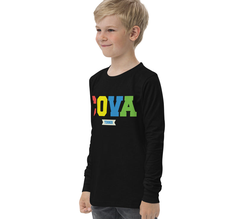 COVA Tennis Rainbow Youth long sleeve tee shirt