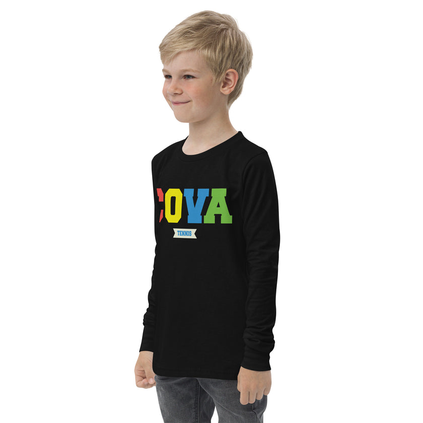 COVA Tennis Rainbow Youth long sleeve tee shirt