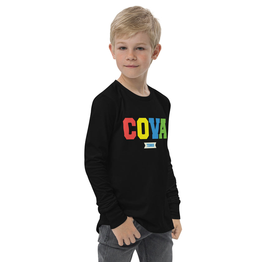 COVA Tennis Rainbow Youth long sleeve tee shirt