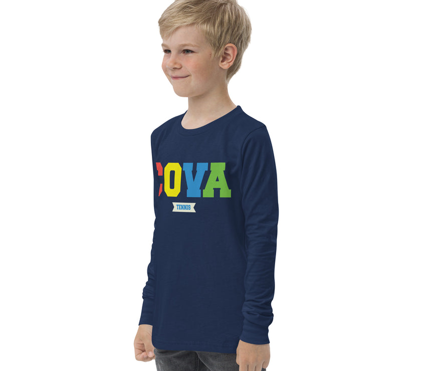 COVA Tennis Rainbow Youth long sleeve tee shirt