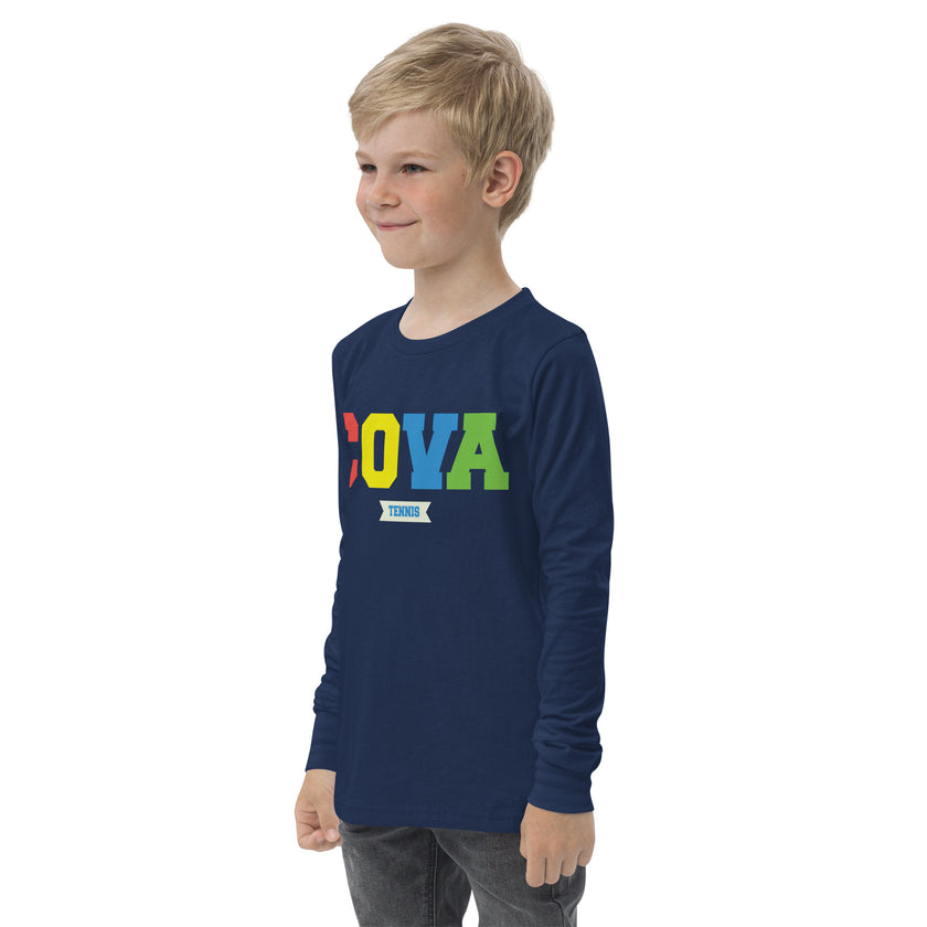 COVA Tennis Rainbow Youth long sleeve tee shirt