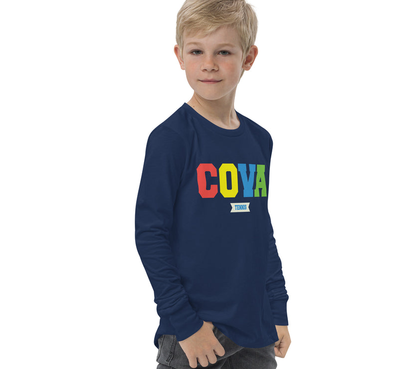 COVA Tennis Rainbow Youth long sleeve tee shirt