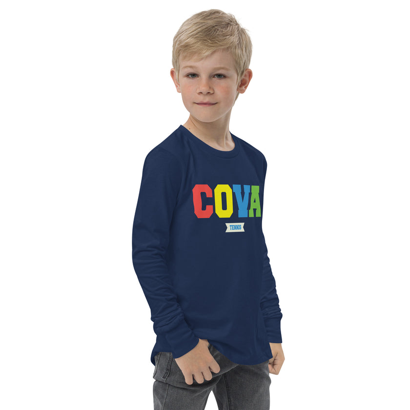 COVA Tennis Rainbow Youth long sleeve tee shirt