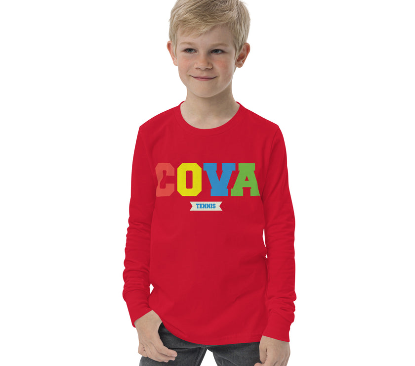 COVA Tennis Rainbow Youth long sleeve tee shirt