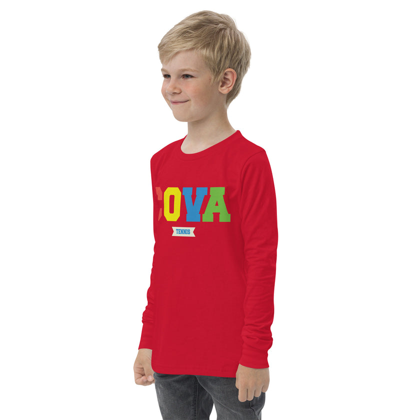 COVA Tennis Rainbow Youth long sleeve tee shirt