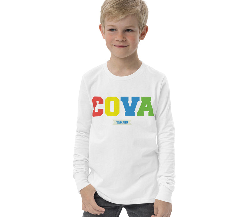 COVA Tennis Rainbow Youth long sleeve tee shirt