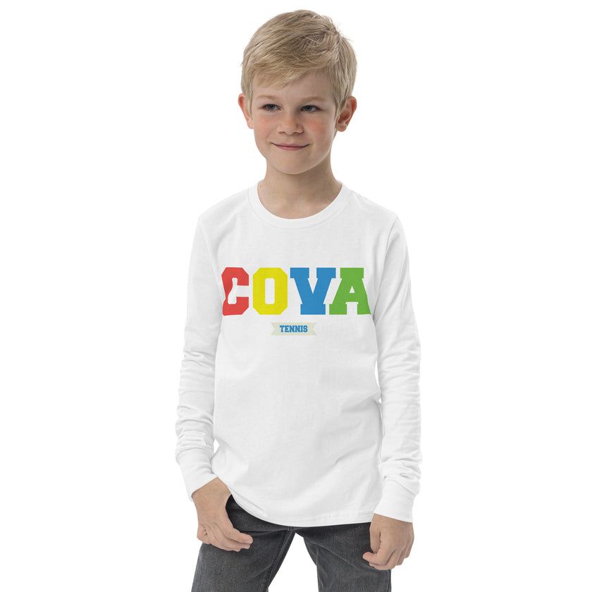 COVA Tennis Rainbow Youth long sleeve tee shirt