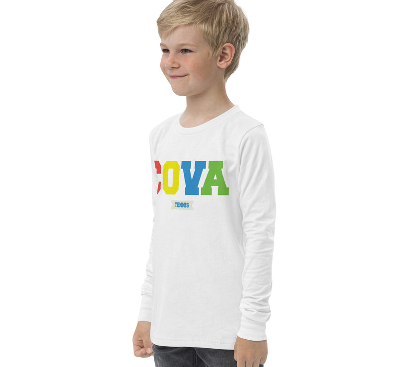 COVA Tennis Rainbow Youth long sleeve tee shirt