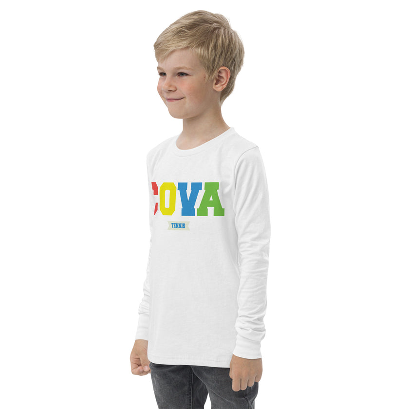 COVA Tennis Rainbow Youth long sleeve tee shirt