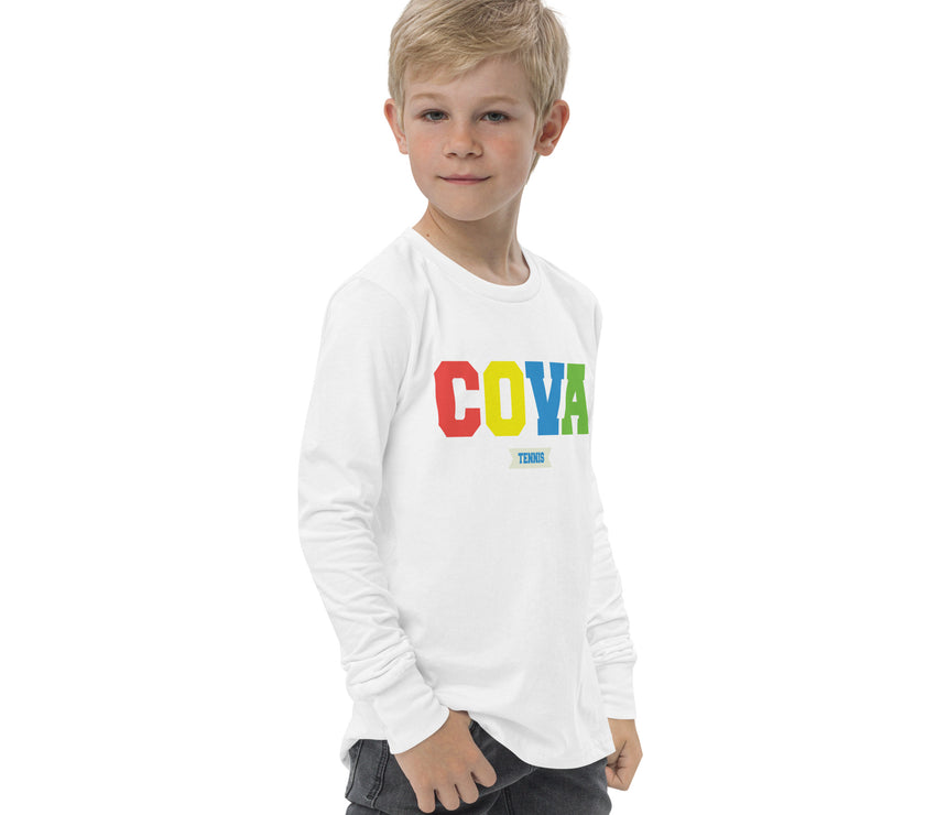 COVA Tennis Rainbow Youth long sleeve tee shirt