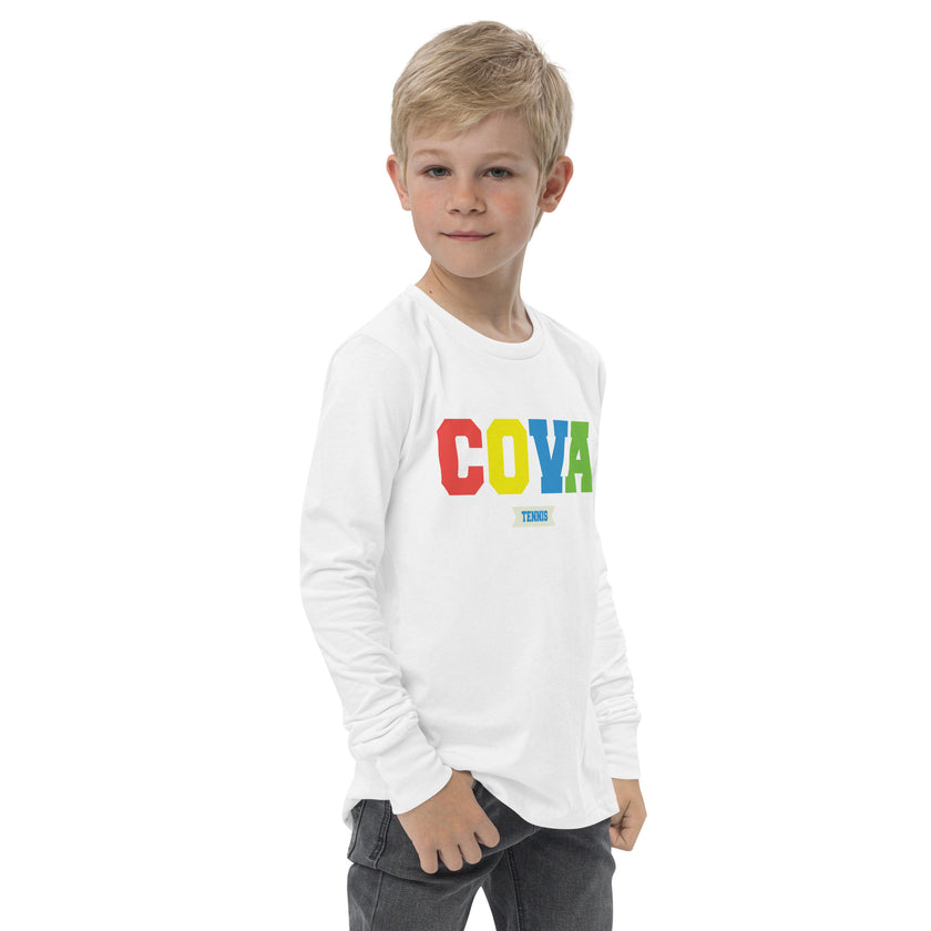 COVA Tennis Rainbow Youth long sleeve tee shirt