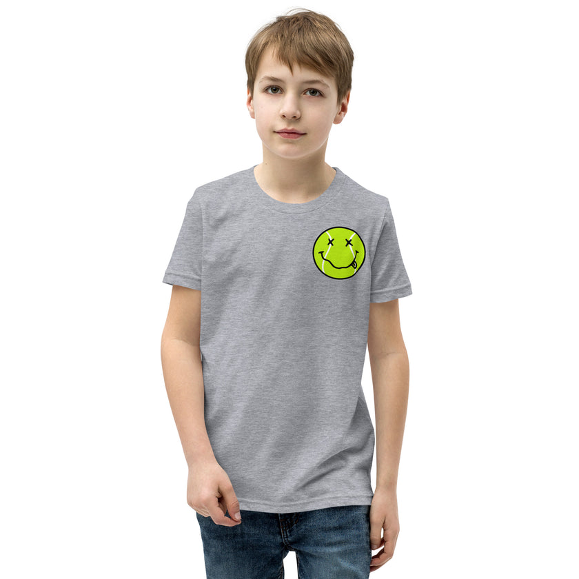 Smiling Tennis Ball by CoVA Tennis Youth Short Sleeve T-Shirt