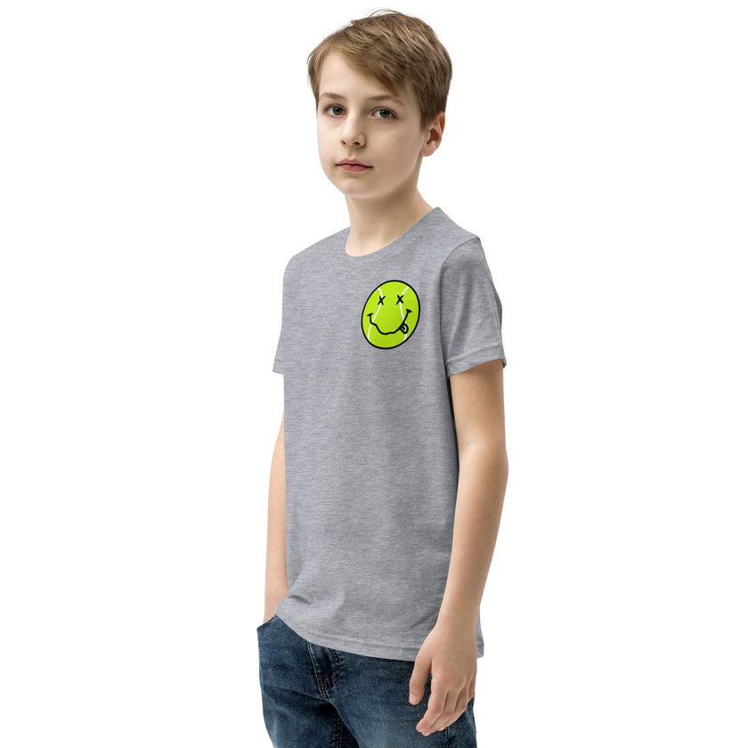 Smiling Tennis Ball by CoVA Tennis Youth Short Sleeve T-Shirt