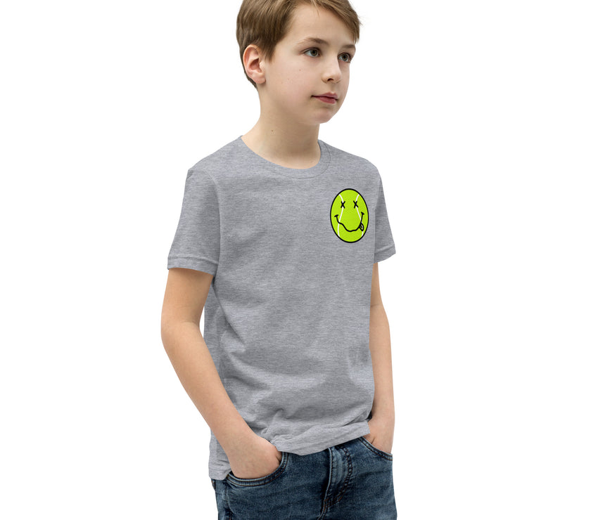 Smiling Tennis Ball by CoVA Tennis Youth Short Sleeve T-Shirt