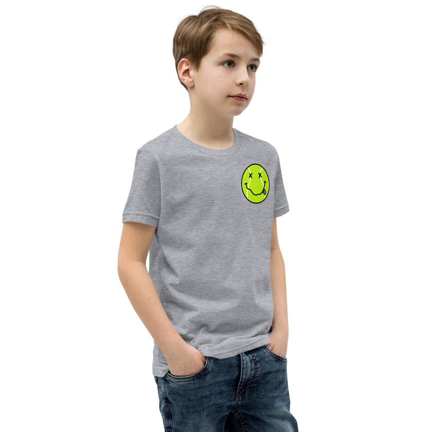 Smiling Tennis Ball by CoVA Tennis Youth Short Sleeve T-Shirt