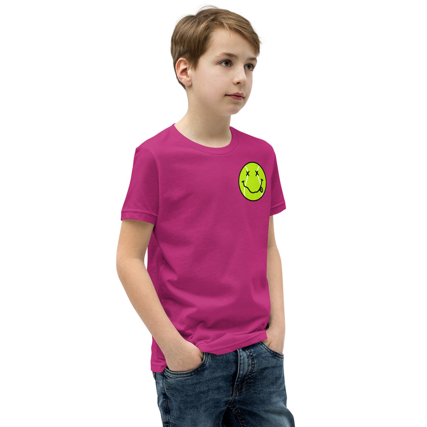 Smiling Tennis Ball by CoVA Tennis Youth Short Sleeve T-Shirt