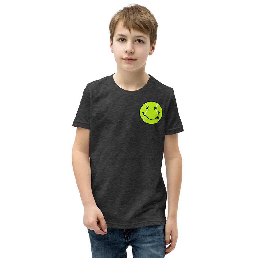 Smiling Tennis Ball by CoVA Tennis Youth Short Sleeve T-Shirt