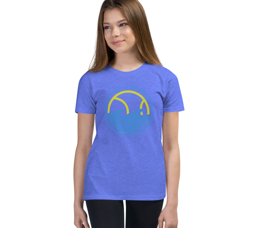 CoVA Tennis Ball & Waves Logo Youth Short Sleeve T-Shirt