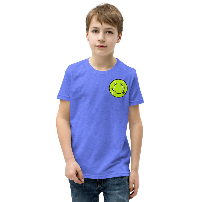 Smiling Tennis Ball by CoVA Tennis Youth Short Sleeve T-Shirt