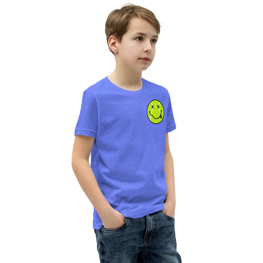 Smiling Tennis Ball by CoVA Tennis Youth Short Sleeve T-Shirt