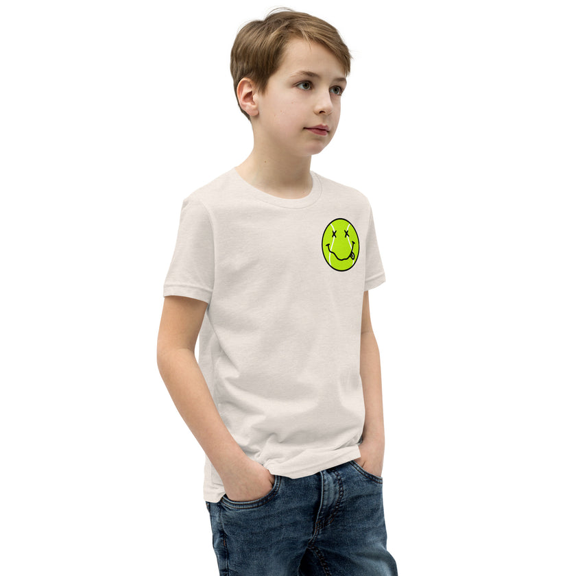 Smiling Tennis Ball by CoVA Tennis Youth Short Sleeve T-Shirt