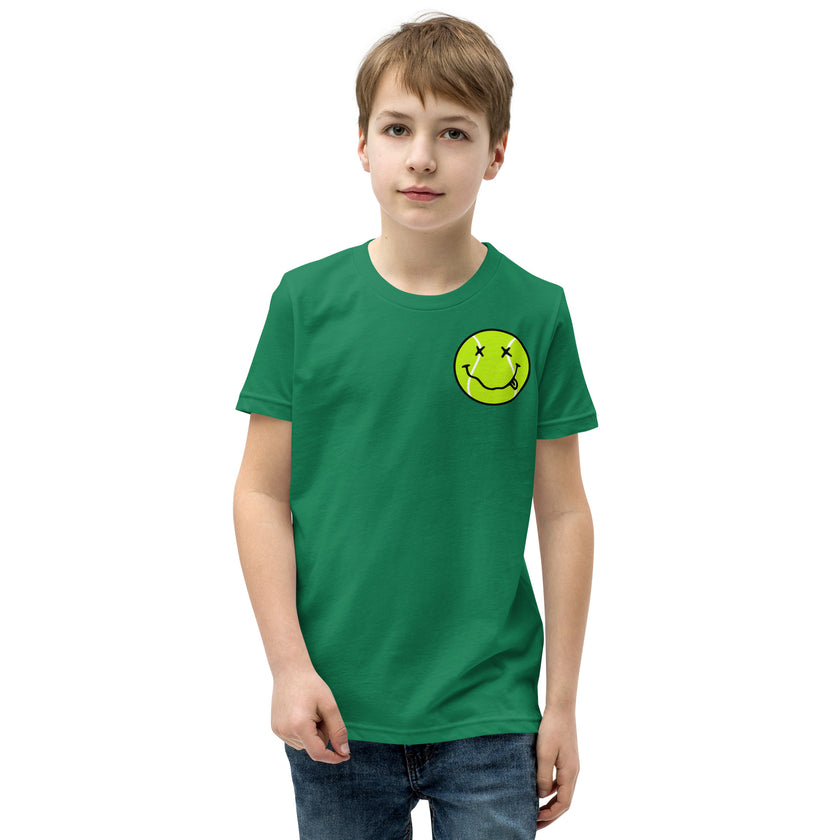 Smiling Tennis Ball by CoVA Tennis Youth Short Sleeve T-Shirt