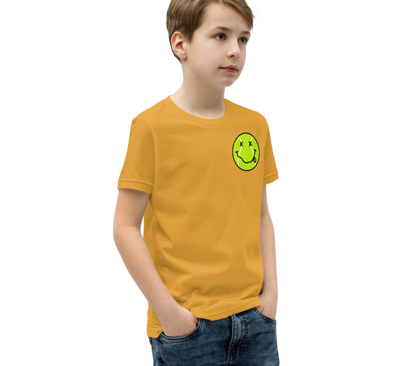 Smiling Tennis Ball by CoVA Tennis Youth Short Sleeve T-Shirt