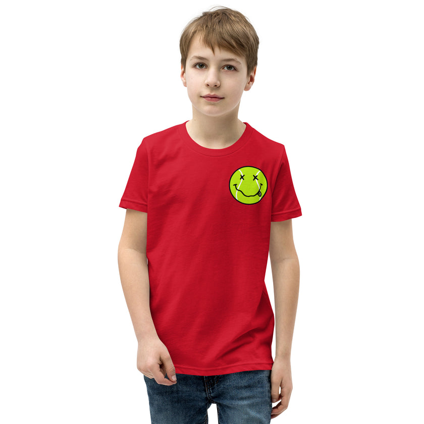 Smiling Tennis Ball by CoVA Tennis Youth Short Sleeve T-Shirt