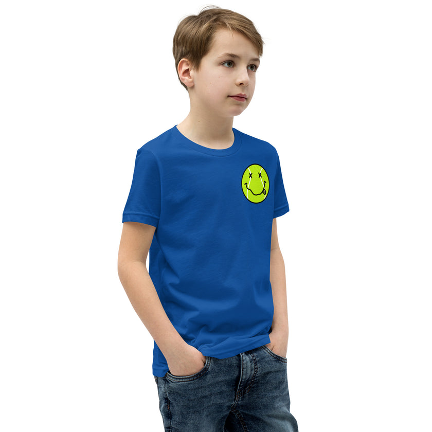 Smiling Tennis Ball by CoVA Tennis Youth Short Sleeve T-Shirt