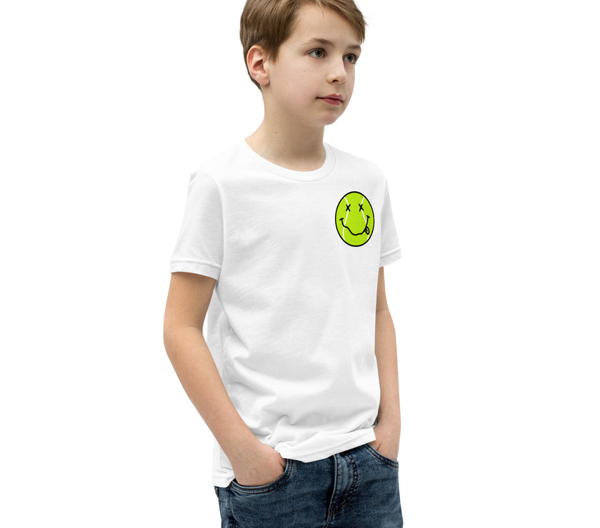 Smiling Tennis Ball by CoVA Tennis Youth Short Sleeve T-Shirt